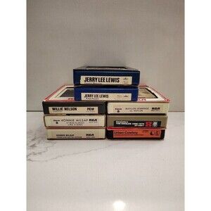 8 Track Tapes Lot of 8 Rock and Country Untested Jerry Lee Lewis